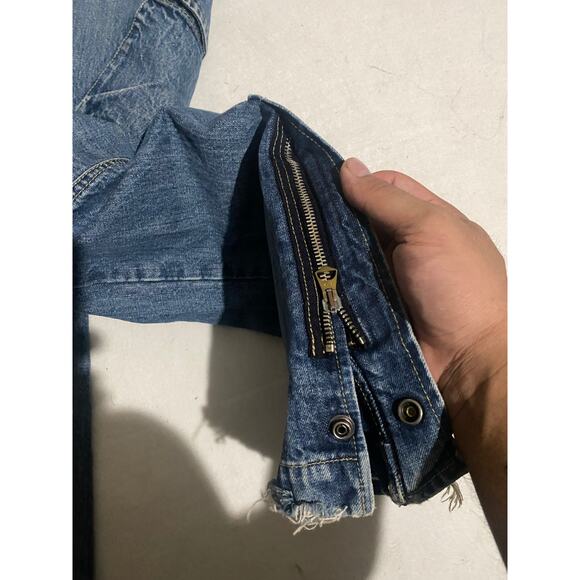 Armani Jeans Y2K Baggy Cargo Denim Made in Romania - Picture 7 of 11